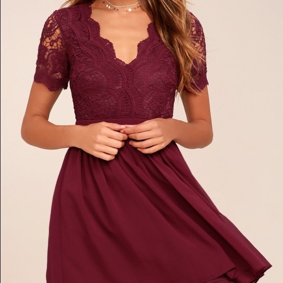 Lulu’s Angel in Disguise Burgundy Dress - Size Large - Picture 9 of 9